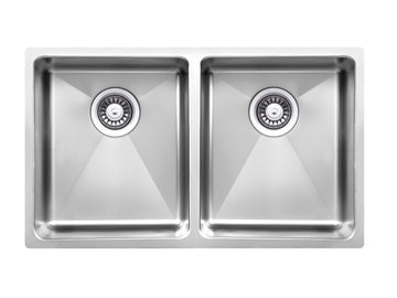 33 inch Stainless Steel Undermount Double bowl Kitchen Sink - Pro 33 50/50 - Sink Depot